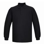 Polera pique de manga larga negra