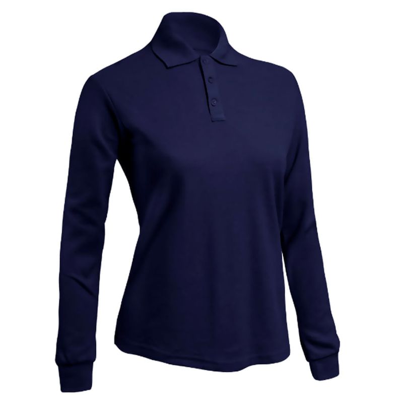 Polera-pique-de-manga-larga-para-mujer
