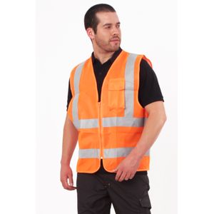Chaleco Reflectante Max Clothes 2 Cintas Naranjo