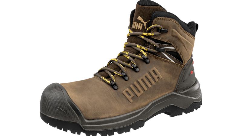 Botín de seguridad Puma Safety - Iron HD Mid café - Max Service