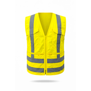 Chaleco Geologo Poplin Vial Alta Visibilidad Amarillo