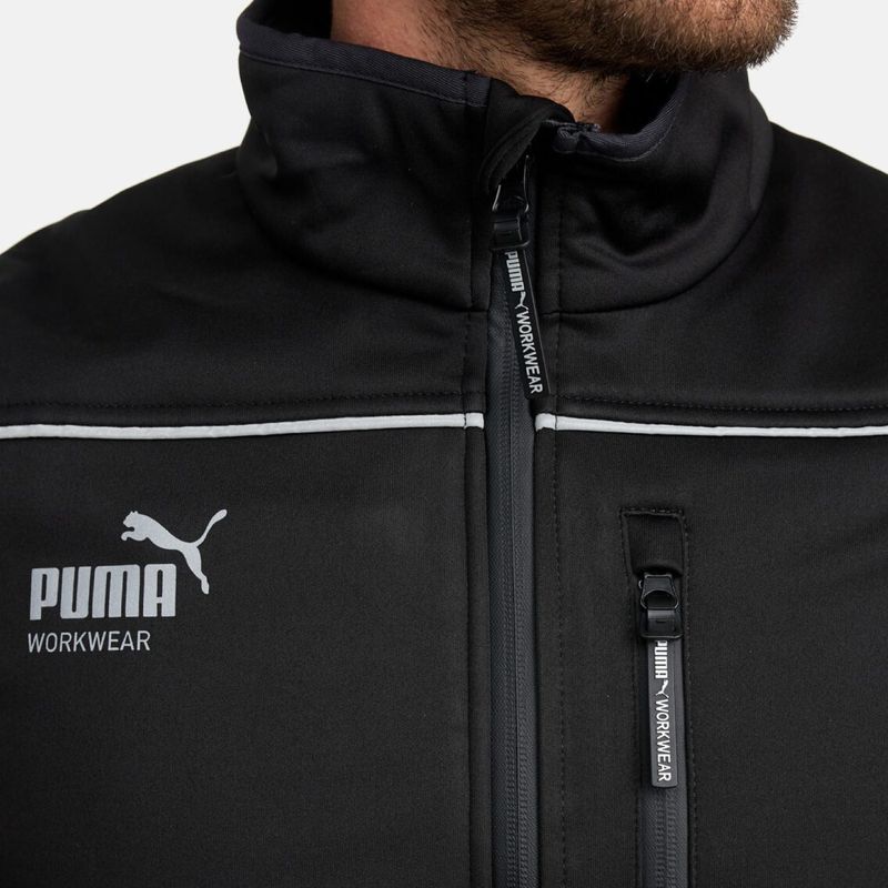 Chaqueta Softshell Puma, detalle cierre